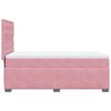 vidaXL Boxspring met matras fluweel roze 90x200 cm