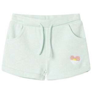 Kindershorts met trekkoord 140 gemengd lichtmintkleurig