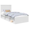 vidaXL Bedframe met hoofdeinde Wit 90 x 200 cm Massief grenenhout