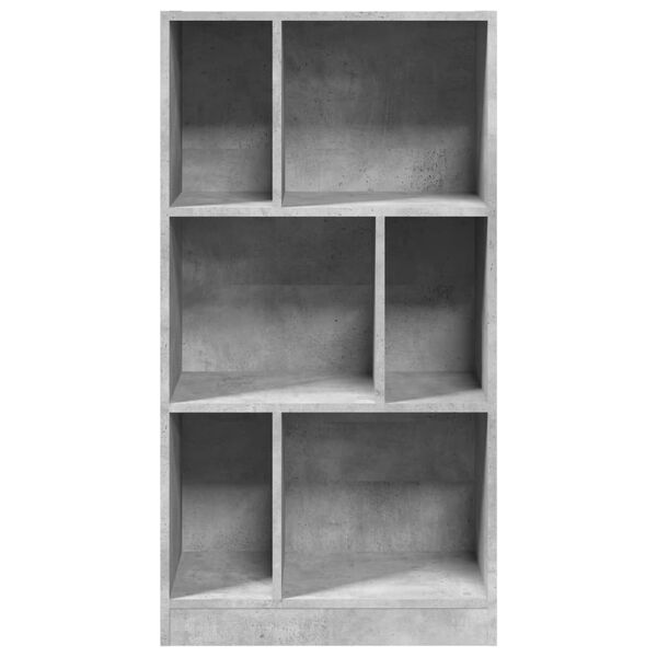 vidaXL Boekenkast 57x28,5x107,5 cm bewerkt hout betongrijs