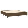 vidaXL Boxspring met matras en LED stof donkerbruin 160x200 cm