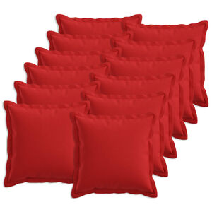 vidaXL Kussensloop 12 st HOUTEN Rood 40 x 40 cm Faux Linnen