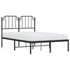 vidaXL Bedframe met hoofdbord metaal zwart 120x190 cm