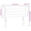 vidaXL Hoofdbord met randen 83x23x78/88 cm fluweel roze