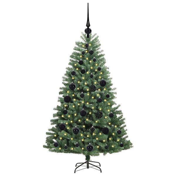 vidaXL Kunstmatige Inklapbare Kerstboom Groen 120 cm PVC en Metaal