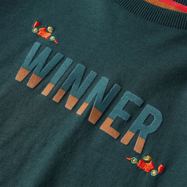 Kindershirt met lange mouwen 116 donkergroen