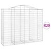 vidaXL Schanskorven 20 st gewelfd 200x50x160/180 cm ijzer