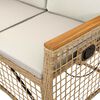 vidaXL Tuin ligbankset Beige en Cr&egrave;me Wit 164 x 164 x 112 cm
