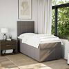 vidaXL Boxspring met matras stof taupe 90x190 cm