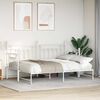 vidaXL Bedframe voor een daybed met hoofdeinde Wit 80 x 200 cm Staal