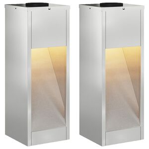 vidaXL Zonne LED Padverlichting 2 st Warmwit 18 x 18 x 50 cm