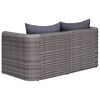 vidaXL 8-delige Loungeset met kussens poly rattan grijs
