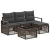 vidaXL Tuinbankenset 5 st Grijs poly rattan