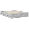 vidaXL Bedframe met lade Beton Grijs 160 x 200 cm Geconstrueerd hout