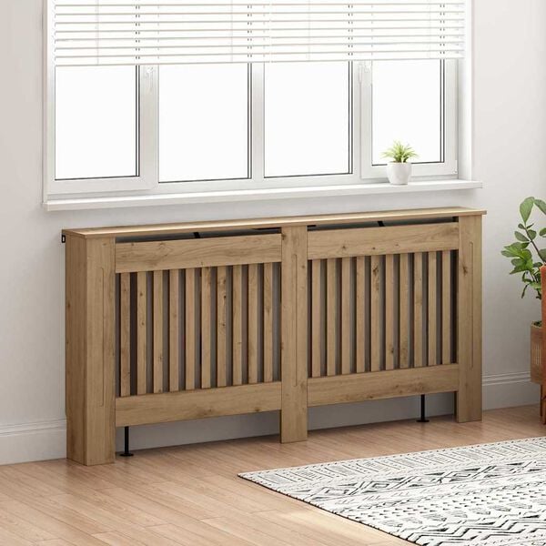 vidaXL Radiatorafdekking Artisan Eiken 172 x 19 x 81,5 cm Bewerkt hout