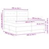 vidaXL Boxspring bed met matras met LED Taupe 200 x 200 cm Stof