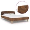 vidaXL Bedframe kunstsu&egrave;de bruin 120x200 cm