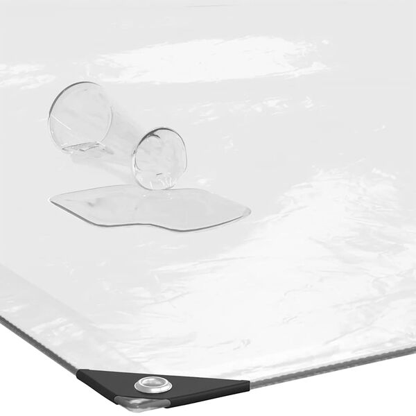 vidaXL Doorzichtig zeildoek met zeilringen 4x10 m polyethyleen