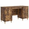 vidaXL Bureau Gerookt eiken 142,5 x 50 x 75 cm Bewerkt hout