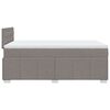 vidaXL Boxspring met matras stof taupe 120x190 cm
