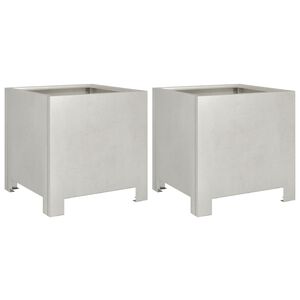 vidaXL Plantenbakken 2 st 30x30x30 cm roestvrij staal