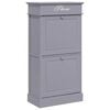 vidaXL Schoenenkast 50x28x98 cm paulowniahout grijs