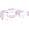 vidaXL Salontafel met lade Oud Hout 100 x 46 x 40 cm Bewerkt hout