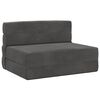 vidaXL Vouwbare Bankbed Donkergrijs 70 x 72 x 60 cm Stof