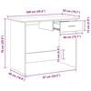 vidaXL Bureau 100x50x76 cm bewerkt hout wit