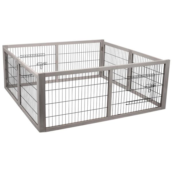 FLAMINGO Konijnenverblijf inklapbaar met 2 deuren Mel 116x112x45 cm