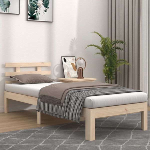 vidaXL Bedframe massief hout 100x200 cm