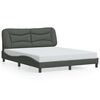 vidaXL Bedframe met LED zonder matras "Hvar" 160x200 cm stof donkergrijs