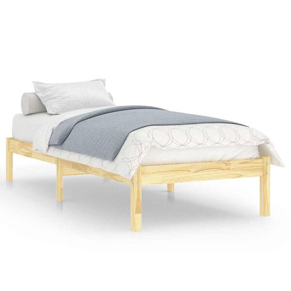 vidaXL Bedframe massief hout 75x190 cm