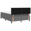 vidaXL Boxspringbed Lichtgrijs en wit. 140 x 190 cm Katoen Stof