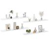 vidaXL Wandschappen 4 st 80x9x3 cm hoogglans wit