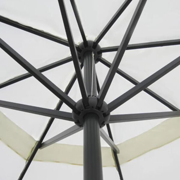 Parasol met draagbare voet aluminium (wit)