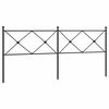 vidaXL Vervangend hoofdbord 200 cm metaal zwart