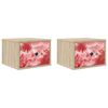 vidaXL Wandkastje AACHEN 2 st Sonoma Eiken 36 x 33 x 25 cm