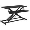 vidaXL Bureau verstelbaar 90x40x(13-41,5) cm staal en bewerkt hout