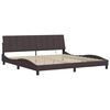 vidaXL Bedframe zonder matras "Hanko" stof donkerbruin 200x200 cm