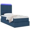 vidaXL Opbergbed met LED met matras Blauw 90 x 200 cm Polyester