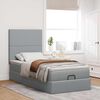 vidaXL Ottoman bed met matras en LED's 90x190cm stof lichtgrijs