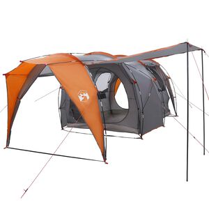vidaXL Tunneltent Grijs en Oranje 382 x 262 x 214 cm