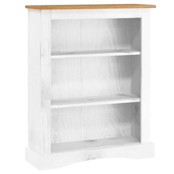 vidaXL Boekenkast 3 schappen 81x29x100 cm grenenhout Corona-stijl wit