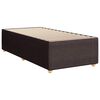 vidaXL Boxspring met matras stof donkerbruin 90x200 cm