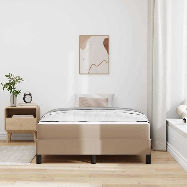 vidaXL Bedframe met matras Cappuccino 120 x 190 cm Stof