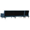 vidaXL Slaapbank L-vormig 271x140x70 cm fluweel blauw