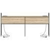 vidaXL Opberghoofdbord met Oplaadstation met plank Sonoma eiken 98 cm