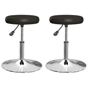 vidaXL Eetkamerstoelen 2 st kunstleer zwart