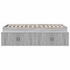 vidaXL Opbergbedframe met opslag Grijs sonoma 90 x 190 cm Bewerkt hout
